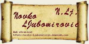 Novko LJubomirović vizit kartica
